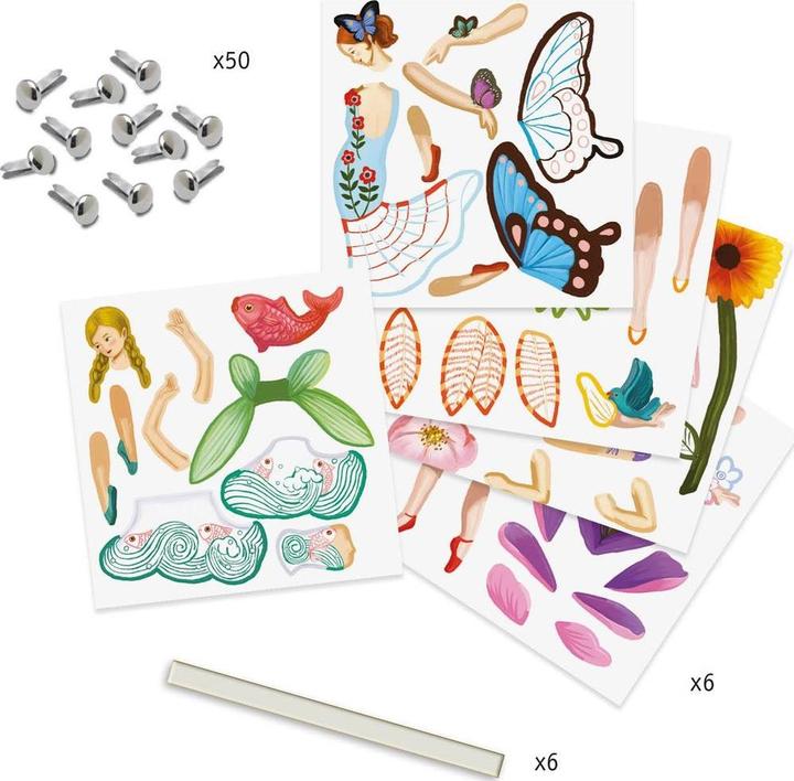 Actual product image Djeco Jumping jacks to color fairies