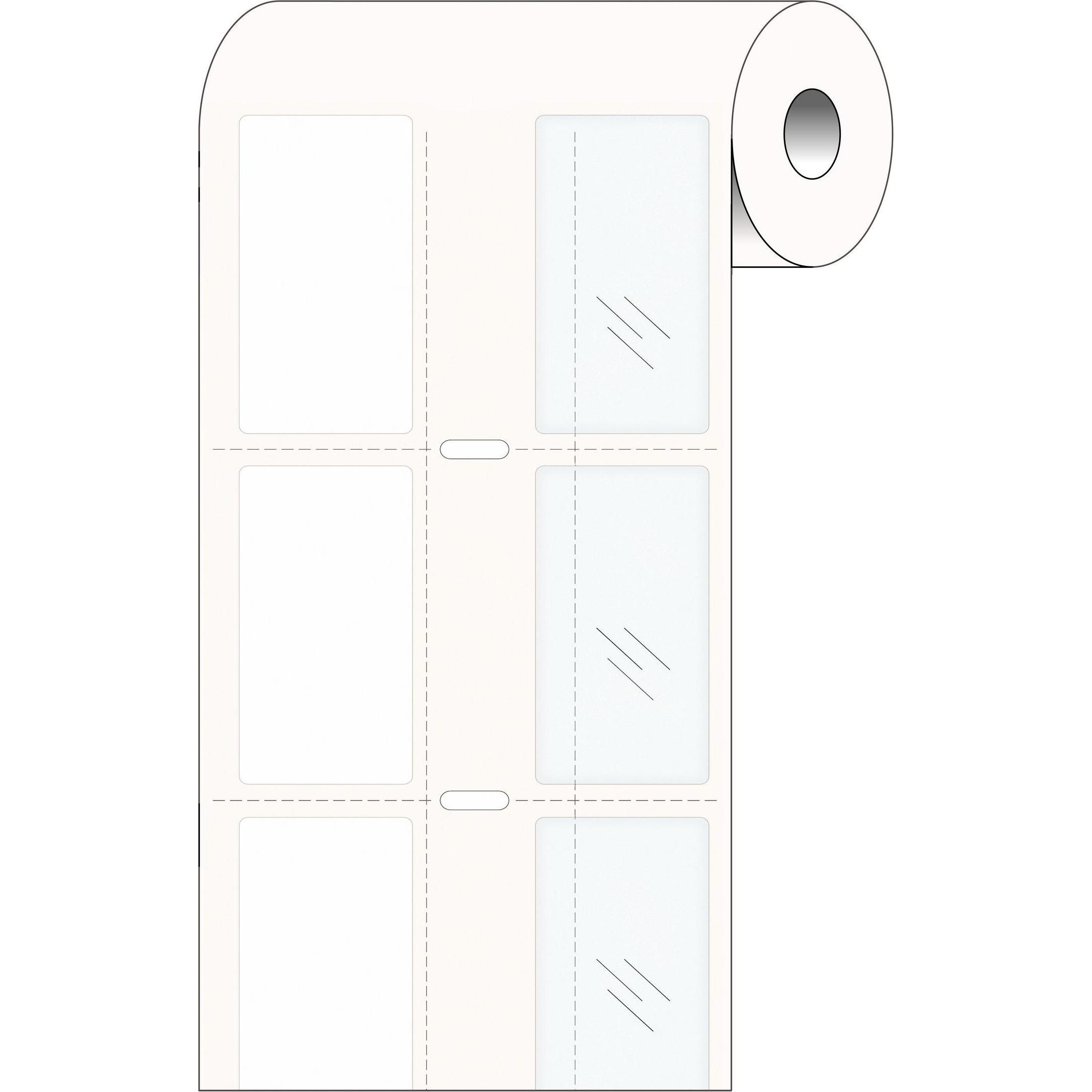 Brady, Etiketten, Print-and-Protect-Etiketten, Polyester, Weiss, glänzend, 25.40 x 50.80 mm, extrem stark hafte