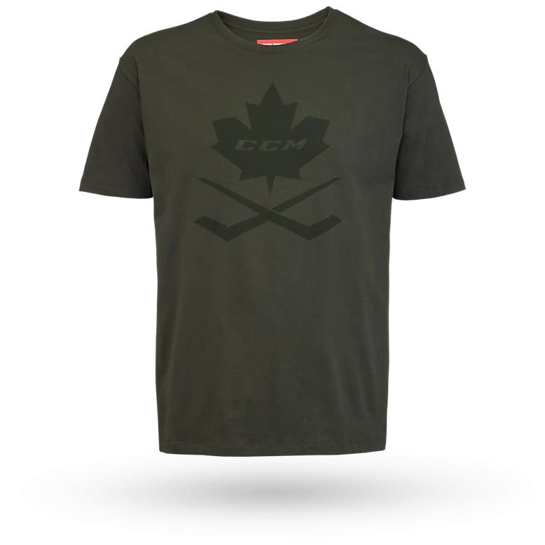 CCM, Maglietta sportiva, Leaf Tee SR T-Shirt (S, Grün) (S), Verde, S