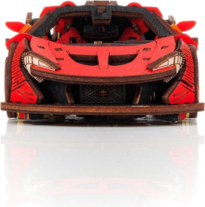 Image du produit Eco Wood Art Kit de maquette 3D en bois - Voiture de course - Rouge (237 pièces)