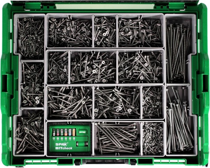 Actual product image Spax Mounting case L-BOXX (2445 Screws per piece)