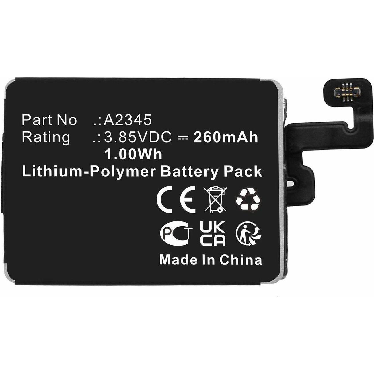 CoreParts Battery for Apple Smartwatch, Smartwatch Zubehör, Schwarz