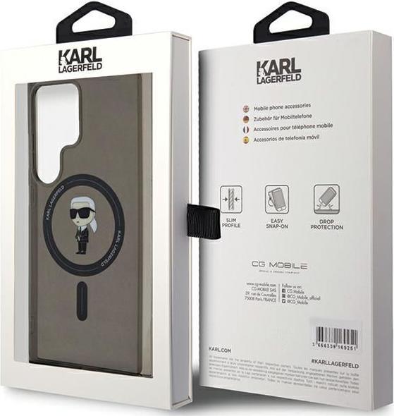 Produktbild Karl Lagerfeld KLHMS24LHFCKNOK S24 Ultra S928 czarny/black hardcase IML Ikonik MagSafe (Samsung Galaxy S24 Ultra)