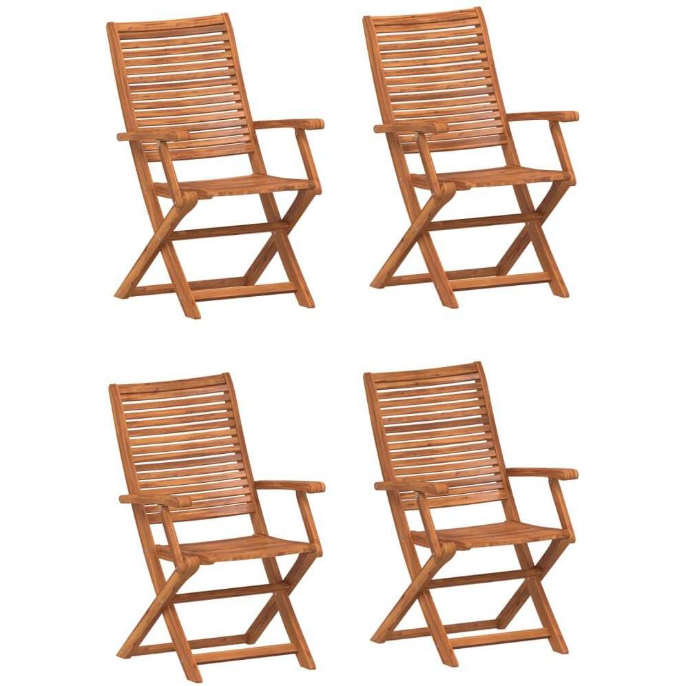 VidaXL, Gartenstühle, Gartenstühle 4 Stk. Klappbar Akazie