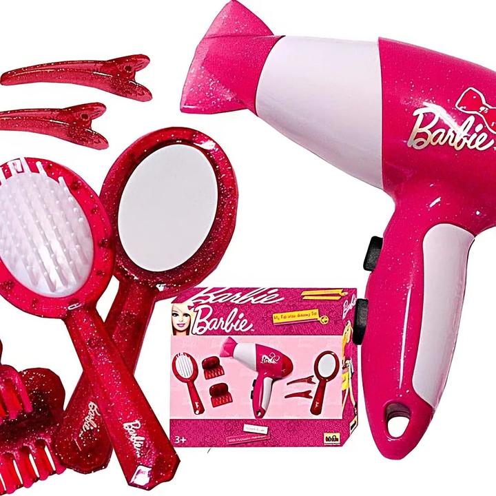 Actual product image Theo Klein Barbie hairdressing set with hairdryer