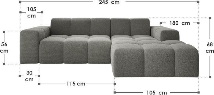 Image du produit Juskys Canapé Merano droite (Canapé d'angle)