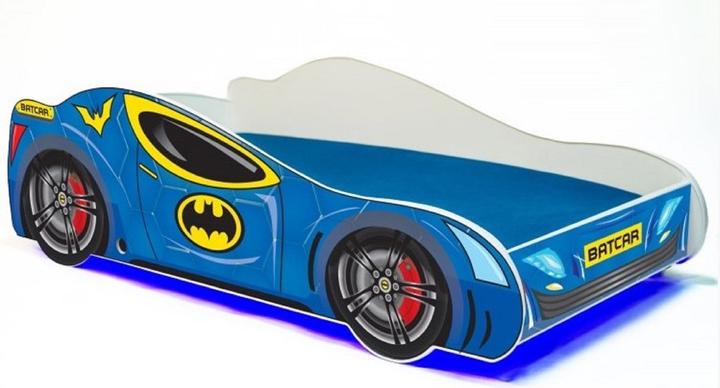ADRK Furniture Bett mit Matratze und Beleuchtung LED BATCAR 160x80 (160 x 80 cm)