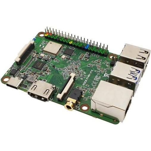Allnet Rock Pi 4 Model B OP1 2GB/16GB (mit Dualband 2,4/5GHz WLAN/Bluetooth 5.0) internal Antenna, Entwicklungsboard + K...