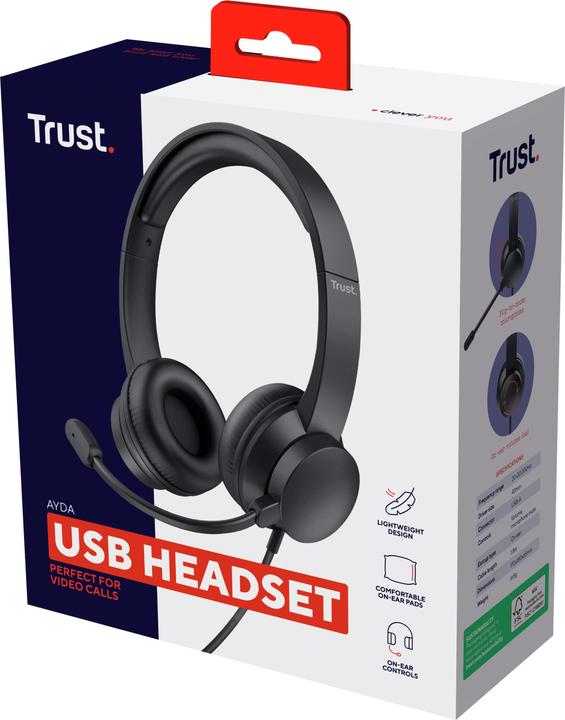 Produktbild Trust Ayda USB PC Headset (Kabelgebunden, USB-A)