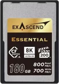 Actual product image Exascend CFexpress Card Type A 180GB R800/W700 Essential Series (new) (180 GB, CFexpress type A)