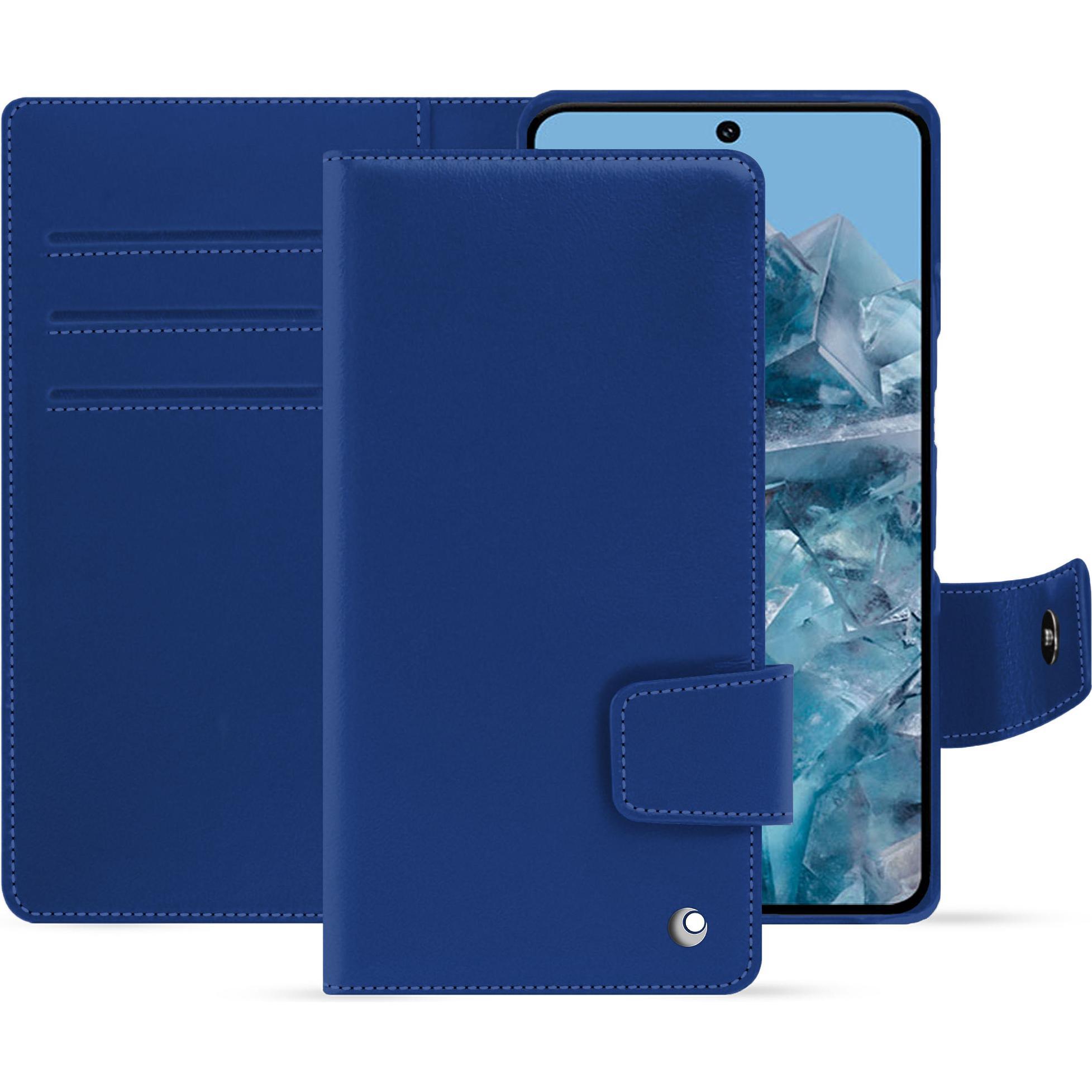 Noreve Lederschutzhülle Google Pixel 8 Pro (Google Pixel 8 Pro), Smartphone Hülle, Blau