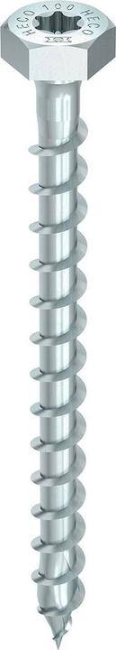 Image du produit Heco TOPIX-plus 10,0 x 80, tête combinée six pans, tête hexagonale + T-Drive, filetage complet, zingué (50 Vis par pièce)