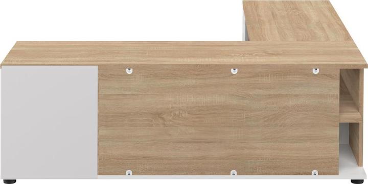 Actual product image Temahome Angle TV Stand white and oak (40 x 46 cm)