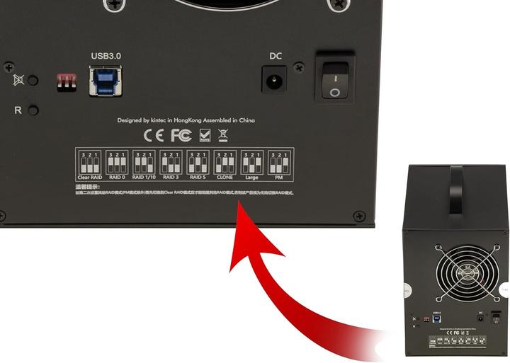 Actual product image Kalea-informatique USB 3.0 5-Bay External Hard Drive Enclosure for SATA HDDs with RAID Support (2.5", 3.5")