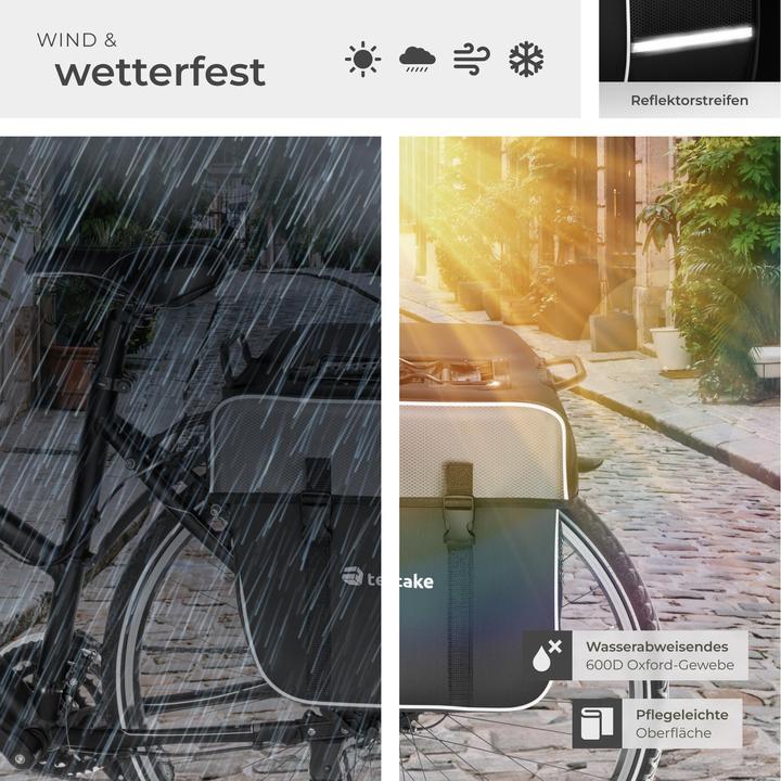 Immagine prodotto tectake Borsa da bicicletta (35 l, Borsa portapacchi)