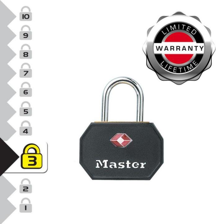 Produktbild Master Lock Gepäckschloss 4681EURTBLK