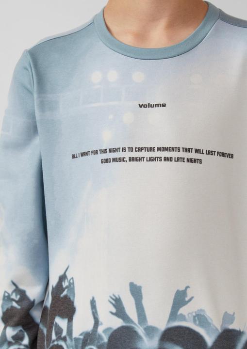 Produktbild s.Oliver Sweatshirt Sweatshirt aus Baumwollmix mit All-over-Print (146, 152)