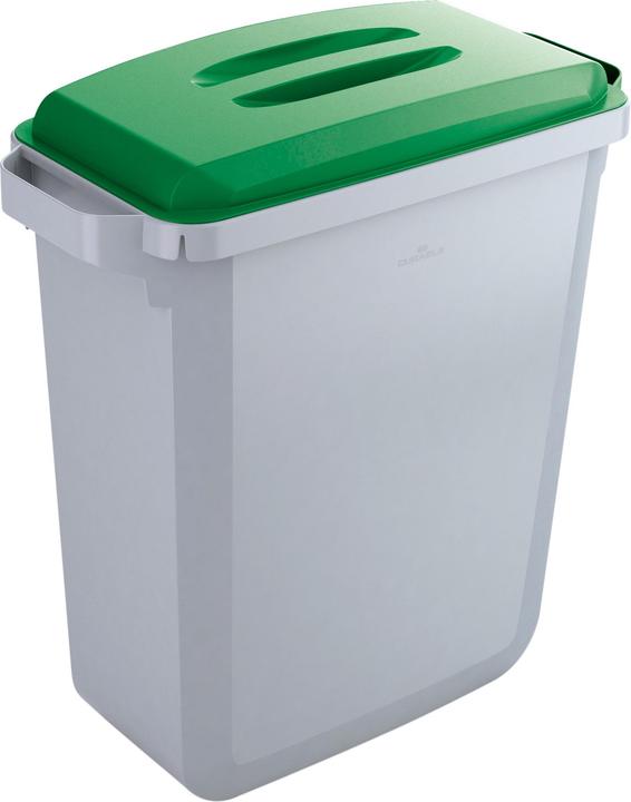 Image du produit Durable Corbeille à papier 60L PP+couvercle gris/vert (60 l)
