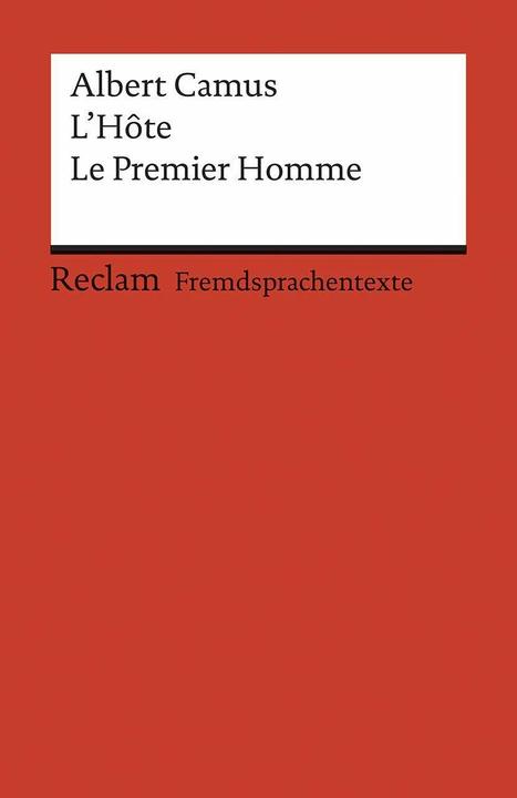 Actual product image L'Hôte. Le Premier Homme (French, Albert Camus, 2017)