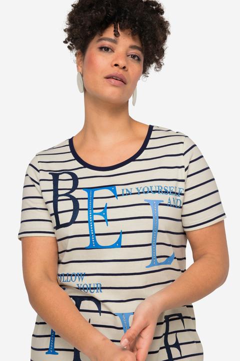 Produktbild Miamoda Ringelshirt, BELIEVE, Rundhals, Halbarm (52)
