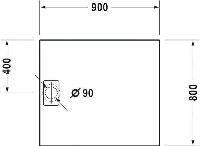 Image du produit Duravit Receveur de douche rectangulaire STONETTO 900x800x50mm anthracite