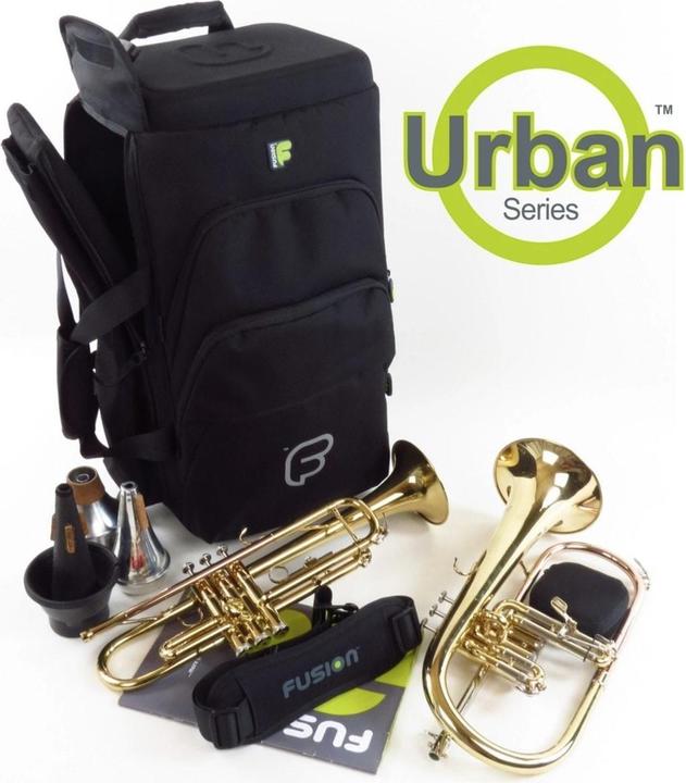 Immagine prodotto Fusion UB-04-B Borsa tripla per tromba Urban - Blu/Nero (Trombetta, Flugelhorn, Cornetto)