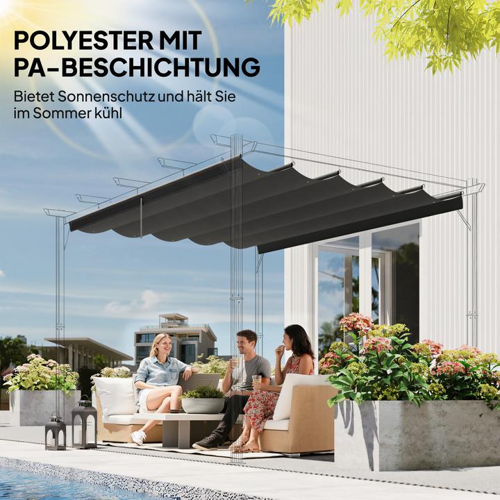 Produktbild Outsunny Ersatzdachtuch für 4 x 3 m Pavillons mit Löchern (250 cm, 350 cm)