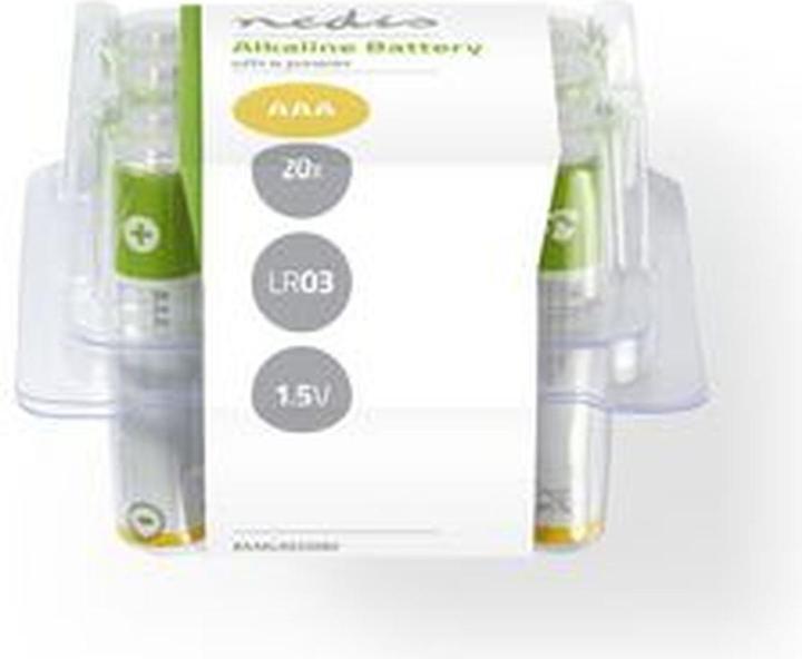 Actual product image Nedis Alkaline Battery AAA 1.5 V 2 0 pieces Box (20 pcs., AAA)