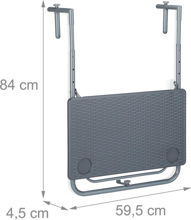 Actual product image Relaxdays Balkonhängetisch