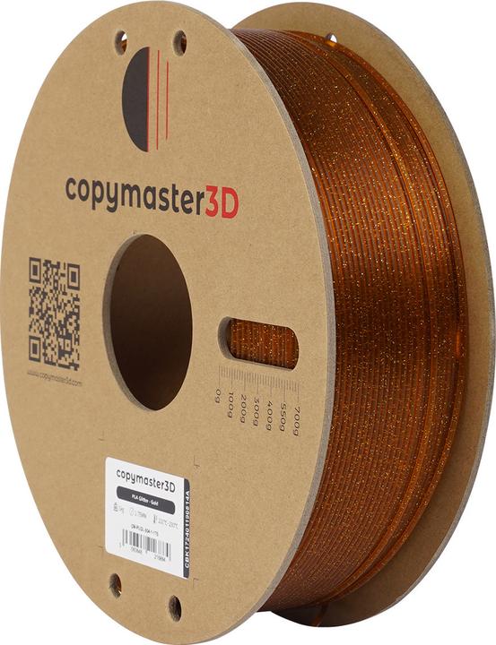 Actual product image Copymaster3D PLA Glitter Filament for 3D Printer, 1.75 mm, Shimmering Gold (PLA, 1.75 mm)