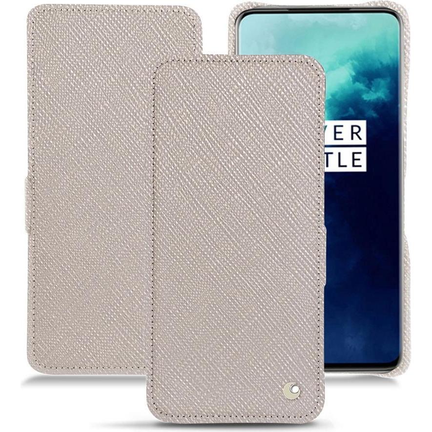 Noreve Lederschutzhülle horizontal (OnePlus 7T Pro), Smartphone Hülle, Beige