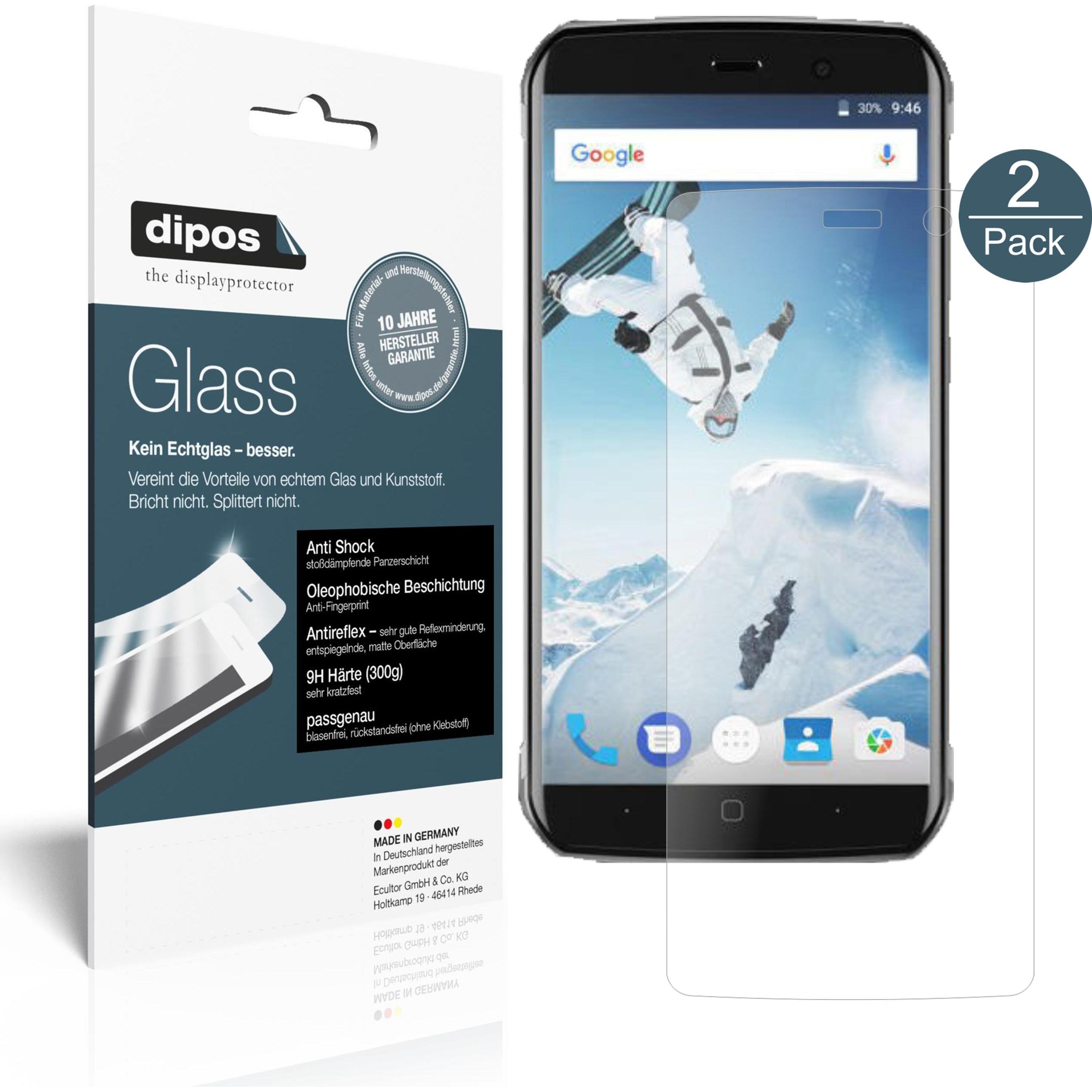 Dipos Displayschutz Anti-Shock (2 Stück, Vernee Active), Smartphone Schutzfolie, Transparent