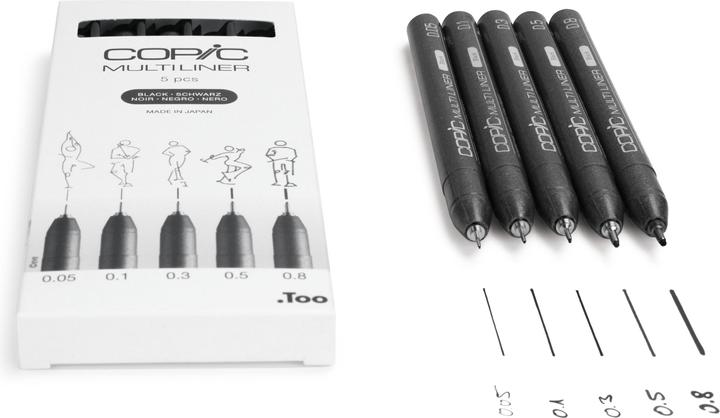 Produktbild Copic Multiliner (Schwarz, 5x)