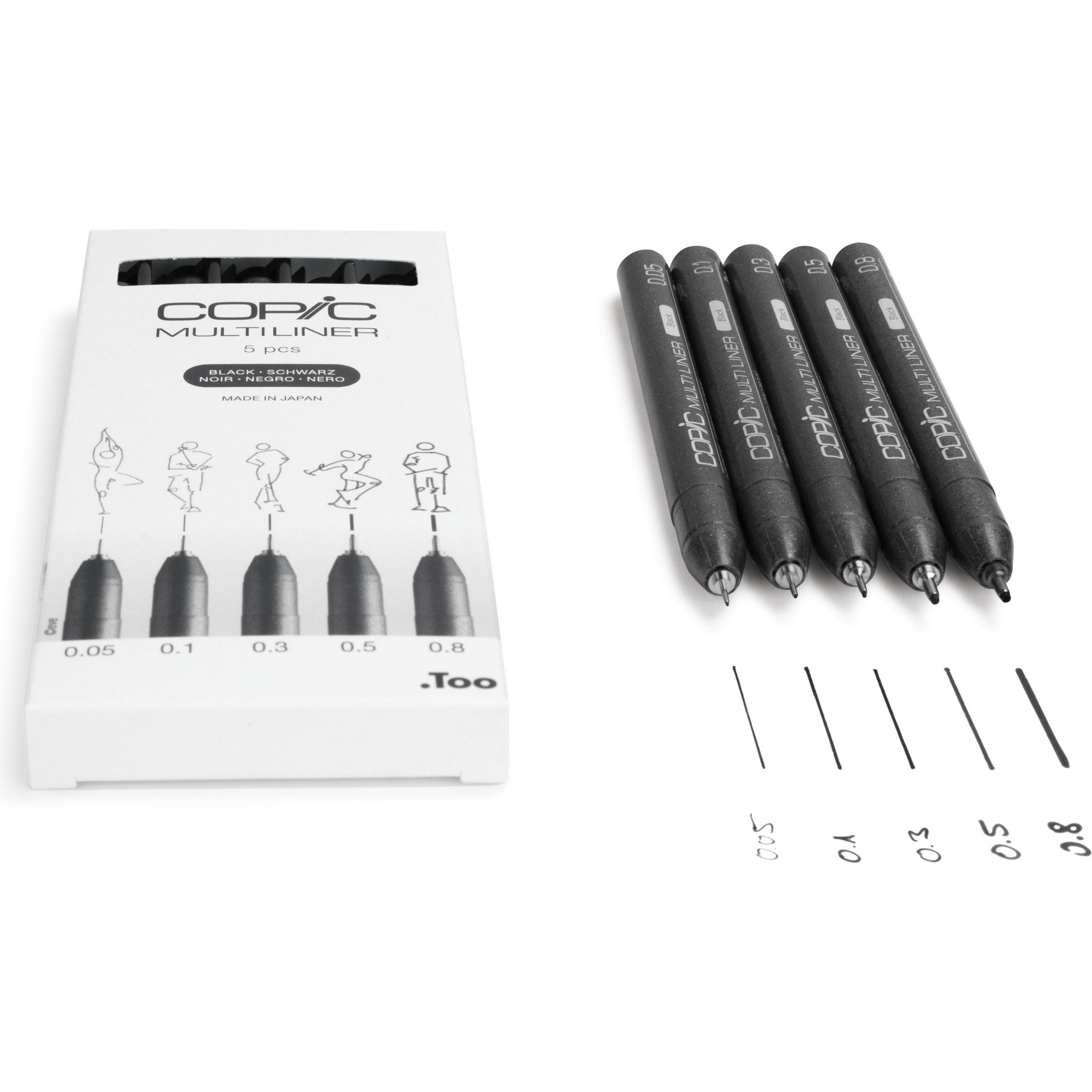 Copic, Schreibstifte, Multiliner (Schwarz, 5 x)