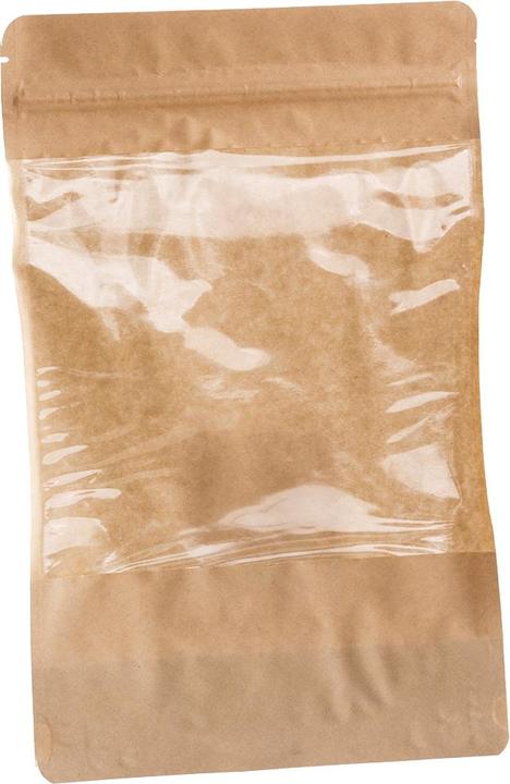 Efco Sachets à fond plat Doypack avec fenêtre, papier kraft, 25 pièces (Coffret cadeau, 25 x)