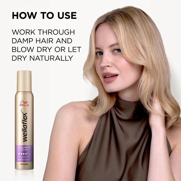 Immagine prodotto Wella Wellaflex Fullness per capelli sottili (Agente schiumogeno, Schiuma a volume, 200 ml)