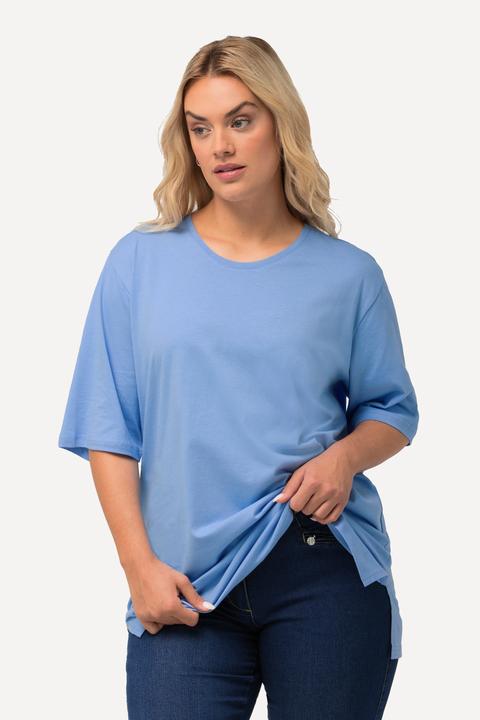Actual product image Ulla Popken Basic Round Neck Short Sleeve Relaxed Fit Tee (62)