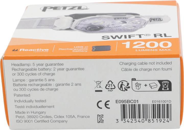 Immagine prodotto Petzl E095BC01 Headlamp SWIFT® RL white (1200 lm)