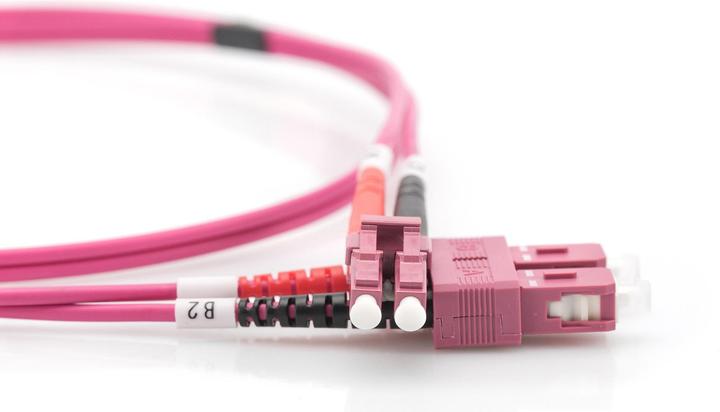 Image du produit Digitus FO câble patch LC/SC 50/125 7m multimode duplex OM4 RAL 4003 (7 m)