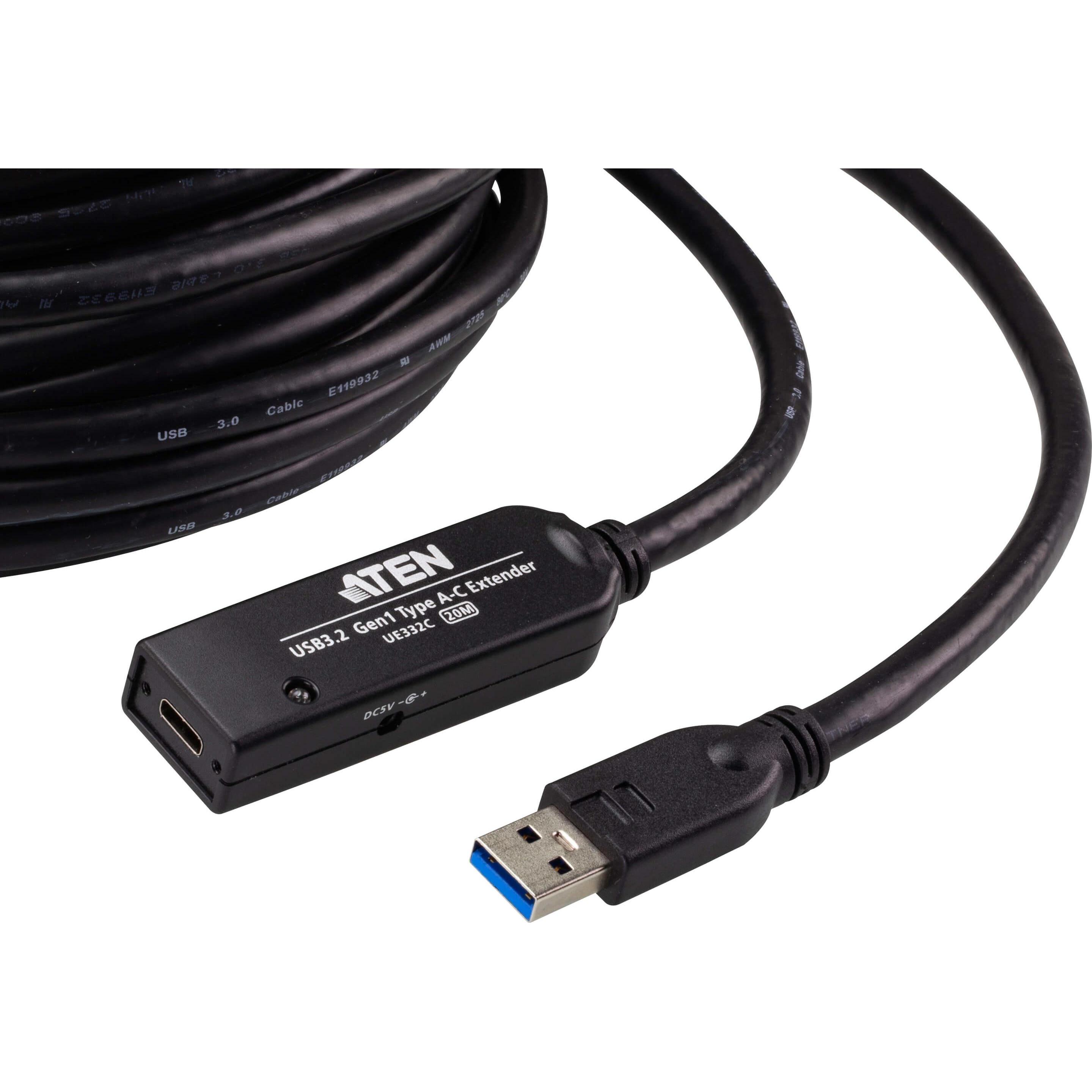 Aten UE332C Verlängerungskabel (20 m, USB 3.2 Gen 1), USB Kabel