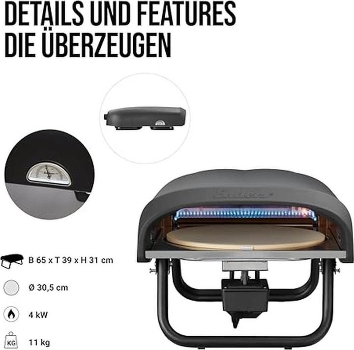 Produktbild Enders Pizzaofen mit rotierendem Stein, Thermometer und regelbarem Brenner (Pizzaofen Gas)