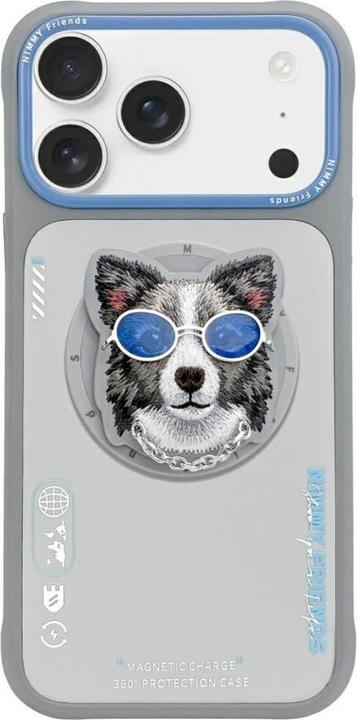 Nimmy Etui Glasses Cool Dog MagSafe do iPhone 17 Pro Max szary (Apple iPhone 17 Pro Max)