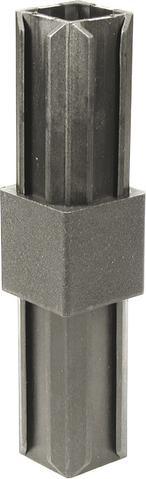 Productafbeelding Kaiserthal XD rechte buisverbinder voor vierkante buizen 20x20x1,5 mm zwart kunststof (10 Pcs.)