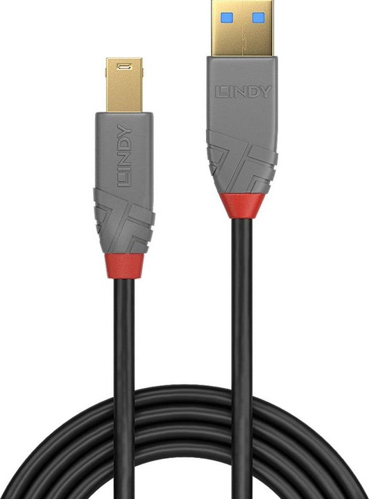 Productafbeelding Lindy USB/A-USB/B M-M (3 m, USB 3.0)