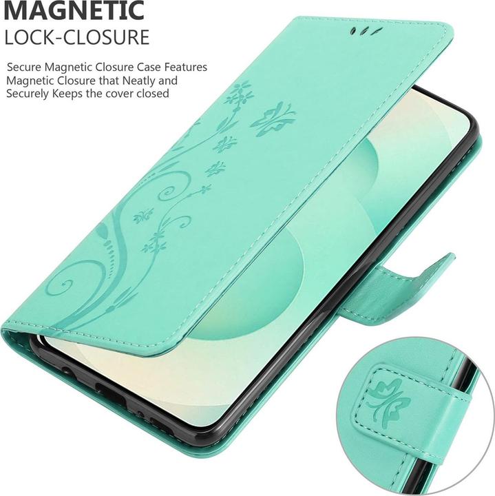 Actual product image Cadorabo Case for Samsung Galaxy S25 Plus Flower Book (Samsung Galaxy S25)