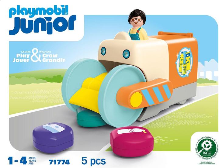 Produktbild Playmobil JUNIOR: Spassiges Müllsammelfahrzeug (71774, Playmobil Junior)
