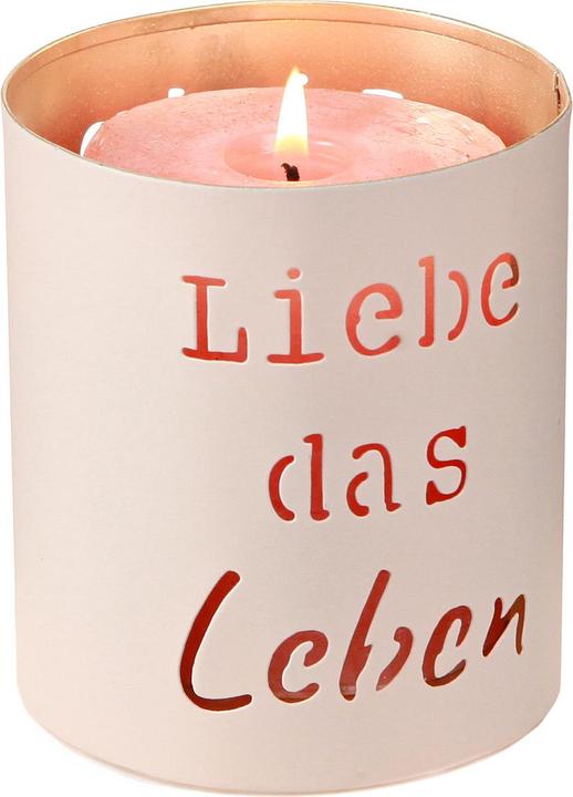 Produktbild Viana Windlicht Set Liebe das Leben in Beige und Gold 3-teilig (3 x)