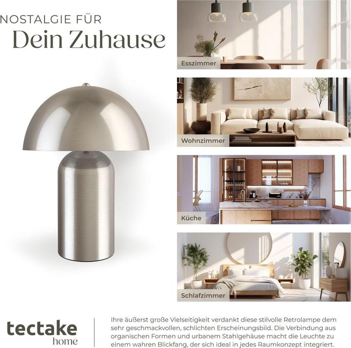 Actual product image tectake small retro table lamp Kade, dimmable, 40W