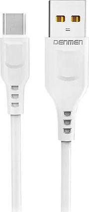 Denmen D01T USB cable USB - Micro 2 4A 1M White (1 m, USB 3.1)