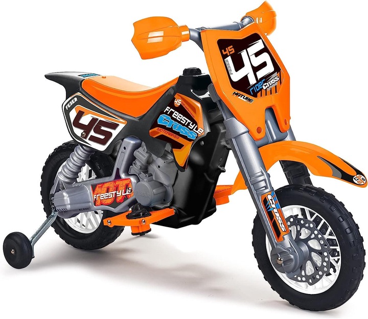 Immagine prodotto Feber Moto da cross a batteria da 6 V di colore arancione per bambini